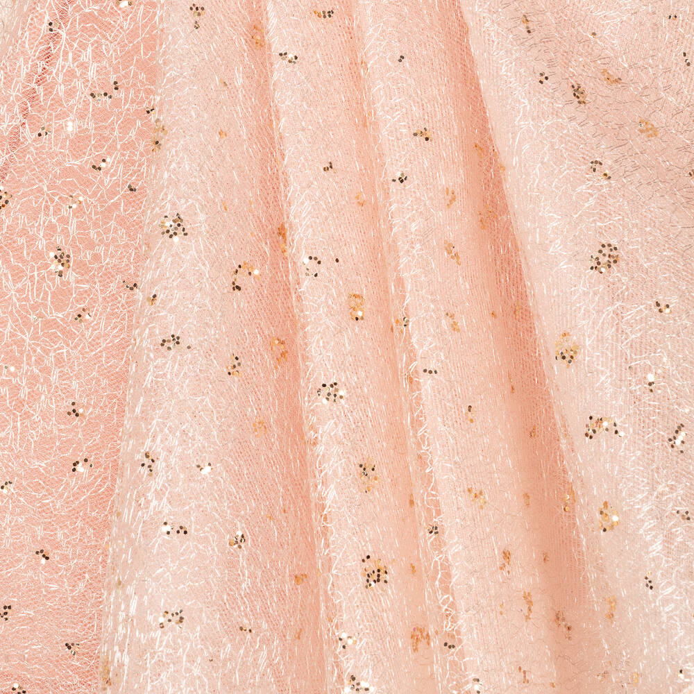 EIRENE-Pink & Gold Glitter Dress  | Childrensalon Outlet