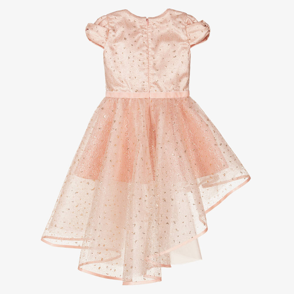EIRENE-Pink & Gold Glitter Dress  | Childrensalon Outlet