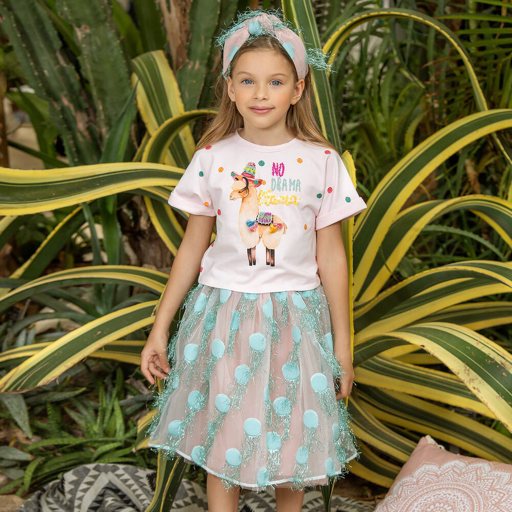 EIRENE-Pink Organza & Tulle Skirt | Childrensalon Outlet