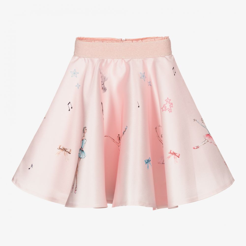 EIRENE - Jupe rose en satin Danseuse  | Childrensalon