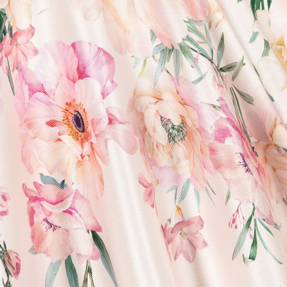 EIRENE-Розовая атласная юбка с цветами | Childrensalon Outlet