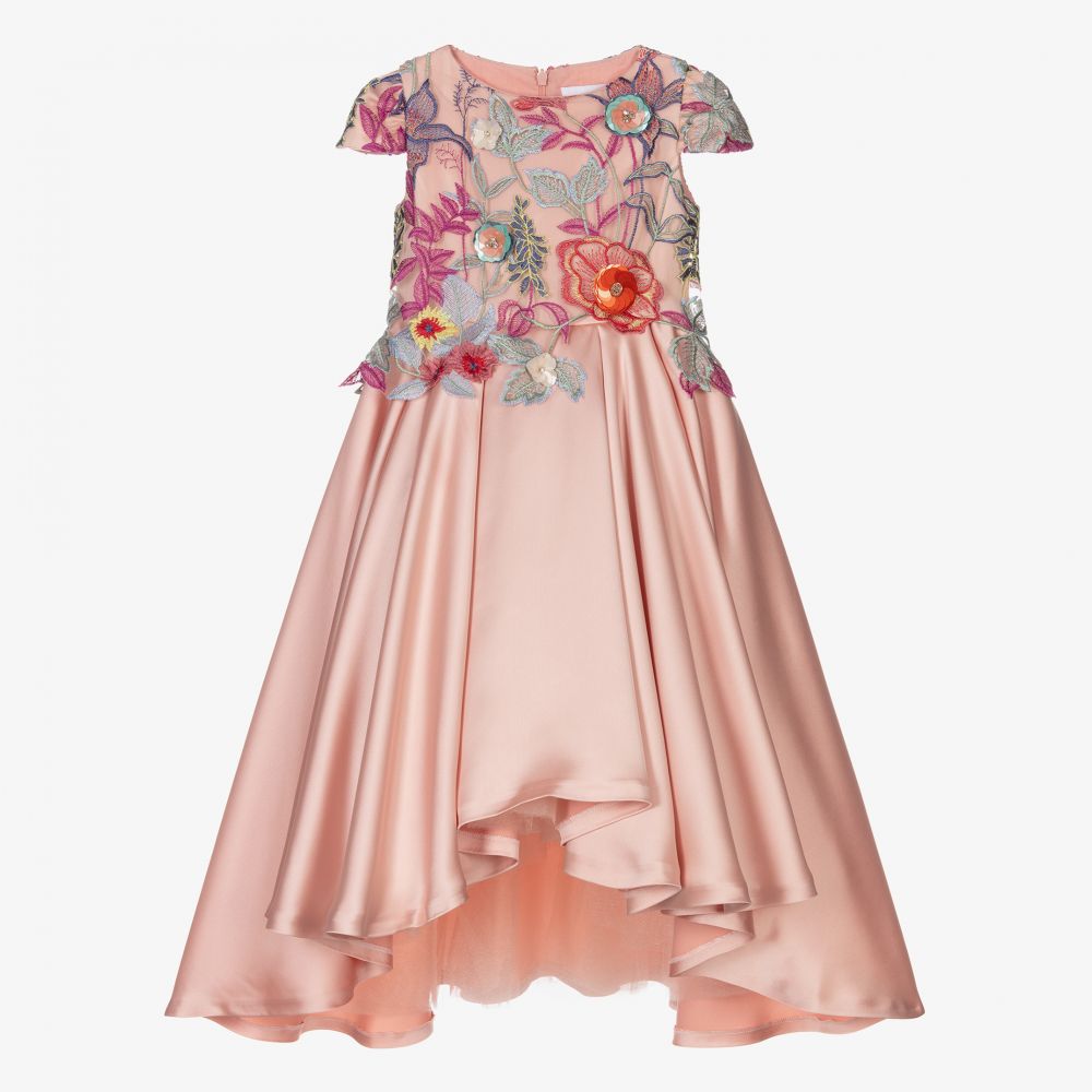 EIRENE - Pink Satin & Tulle Dress | Childrensalon