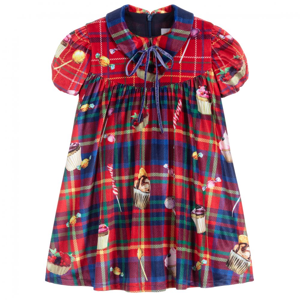 EIRENE - Red & Blue Check Dress | Childrensalon