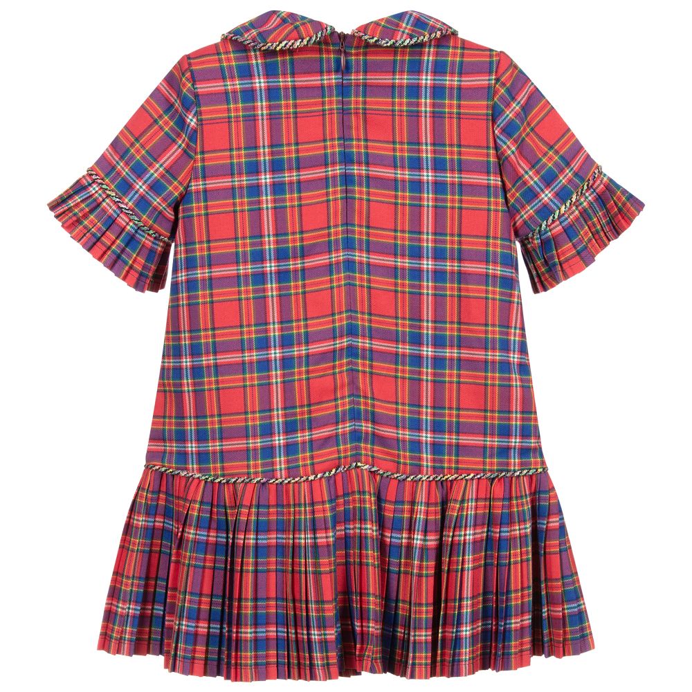 robe tartan rouge