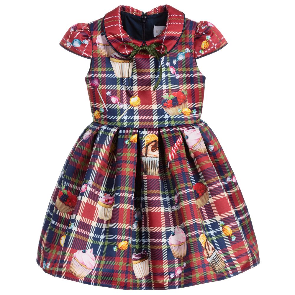 EIRENE - Rotes Kleid mit Cupcake- und Süßigkeiten-Print | Childrensalon