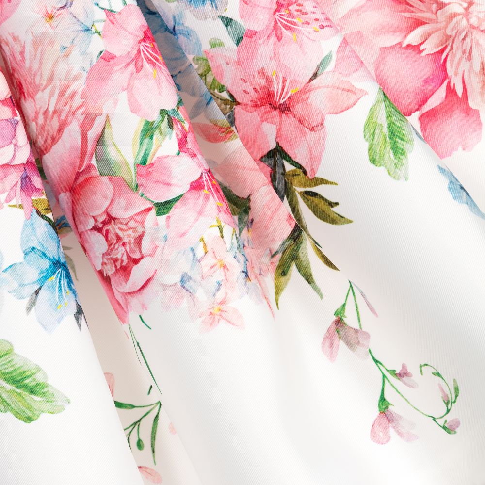 EIRENE-White & Pink Floral Skirt | Childrensalon Outlet