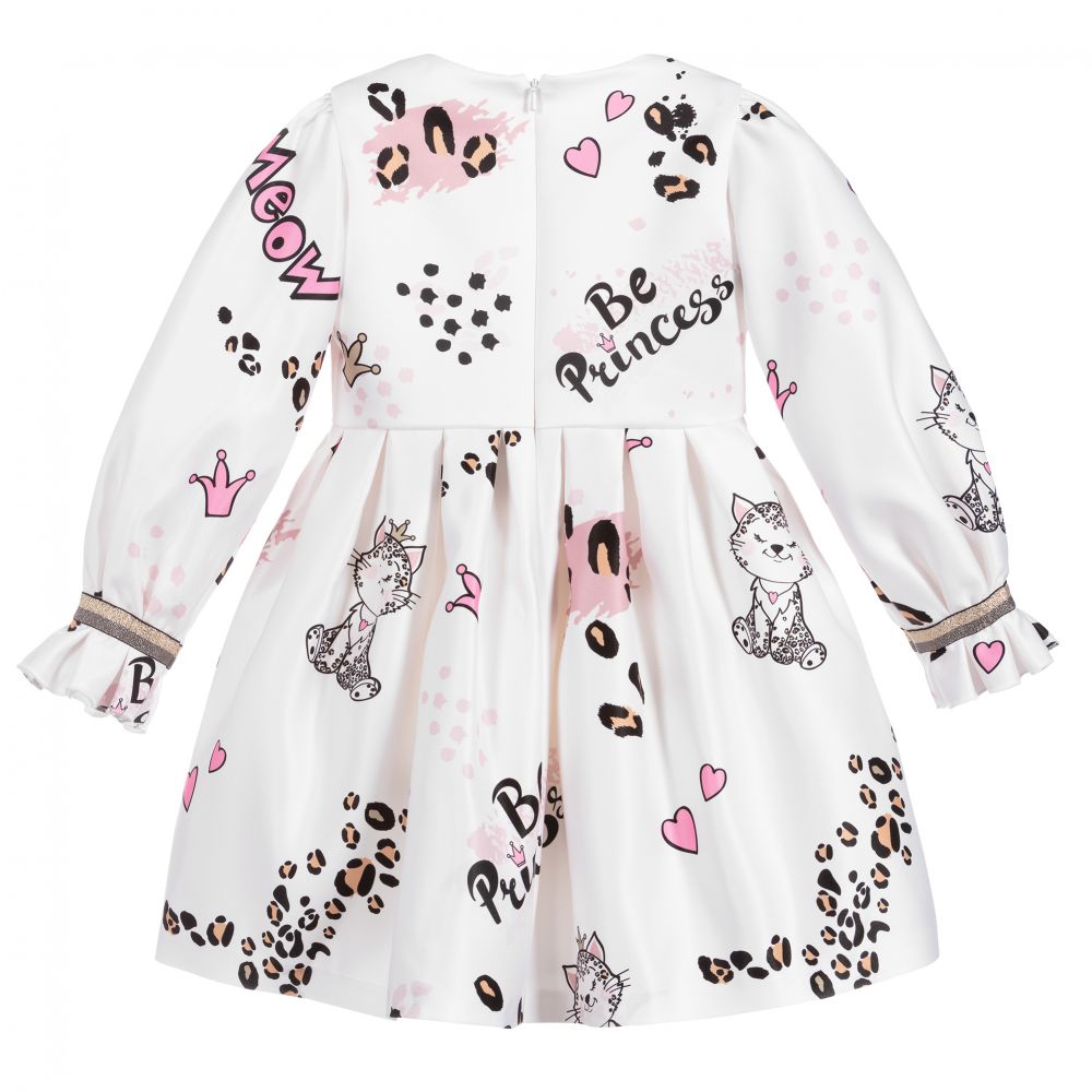 EIRENE-White Satin Princess Dress | Childrensalon Outlet