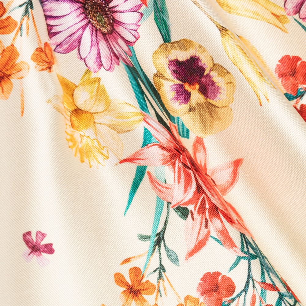 EIRENE-فستان ساتان لون أصفر بطبعة ورود | Childrensalon Outlet