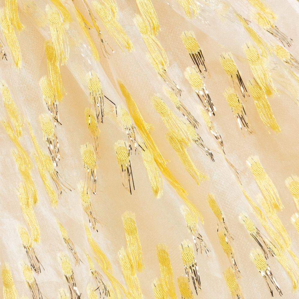 EIRENE-Yellow & Gold Chiffon Dress | Childrensalon Outlet