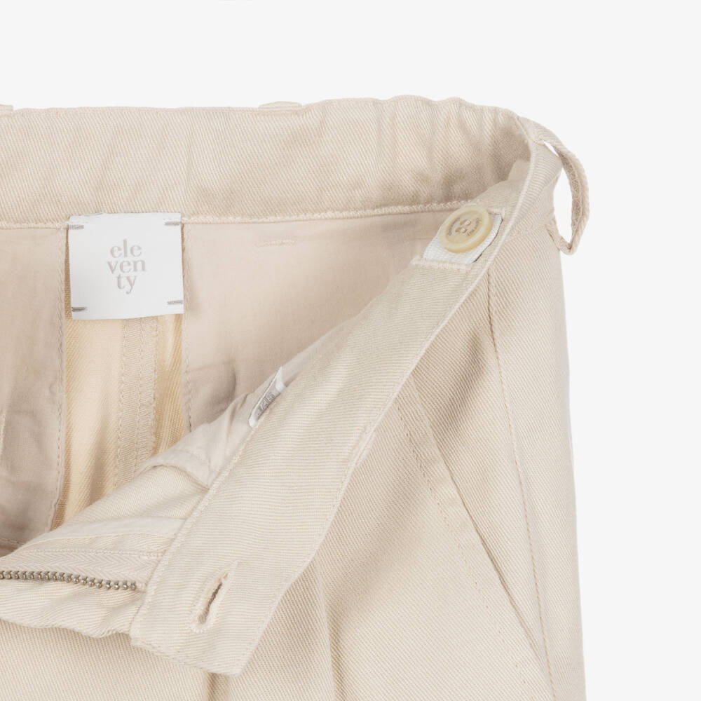 Eleventy-Boys Beige Chino Style Trousers | Childrensalon Outlet