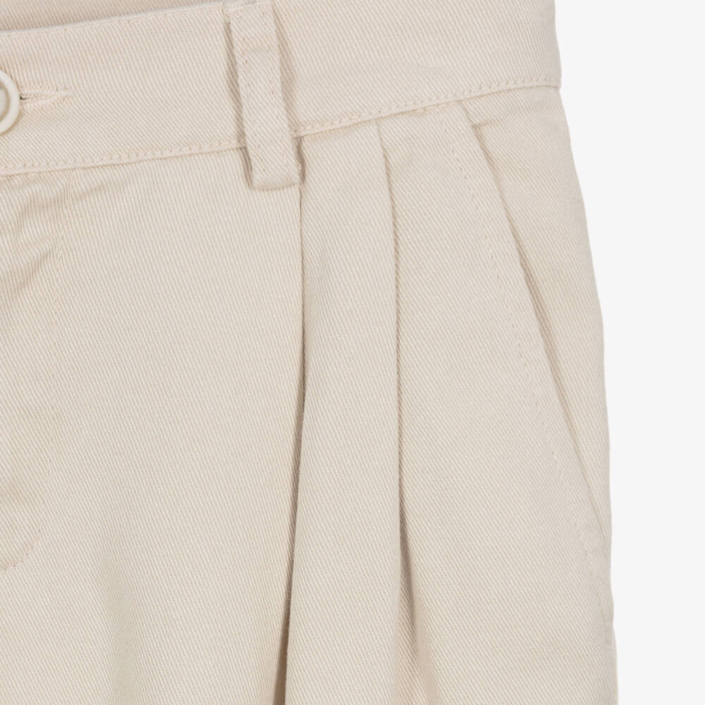 Eleventy-Boys Beige Chino Style Trousers | Childrensalon Outlet