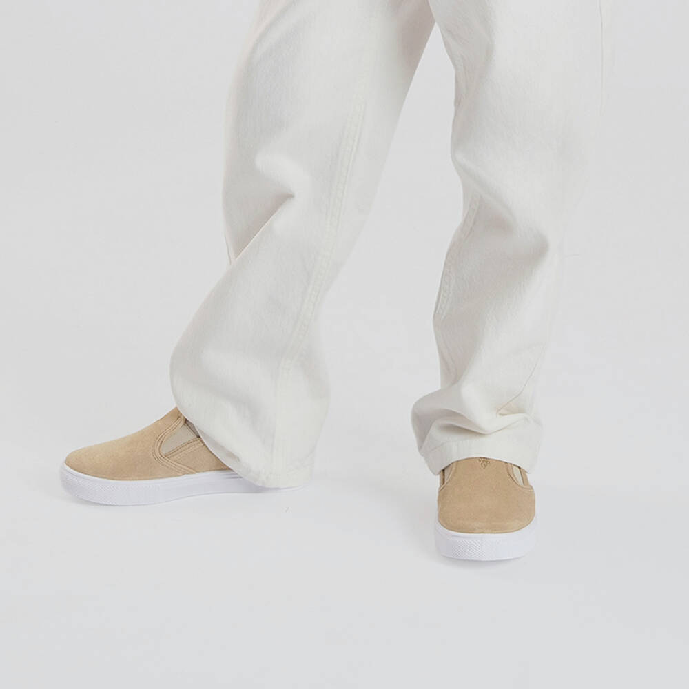 Eleventy-Boys Beige Suede Leather Slip-On Trainers | Childrensalon Outlet
