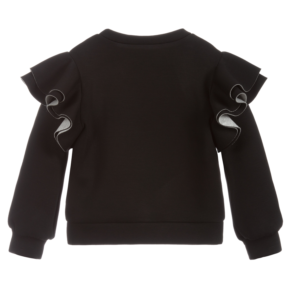 Elie Saab-Black & Gold Sequin Sweatshirt | Childrensalon Outlet