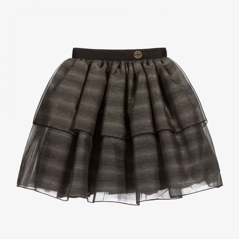 Elie Saab - Schwarzer Rock aus Lurex-Chiffon | Childrensalon