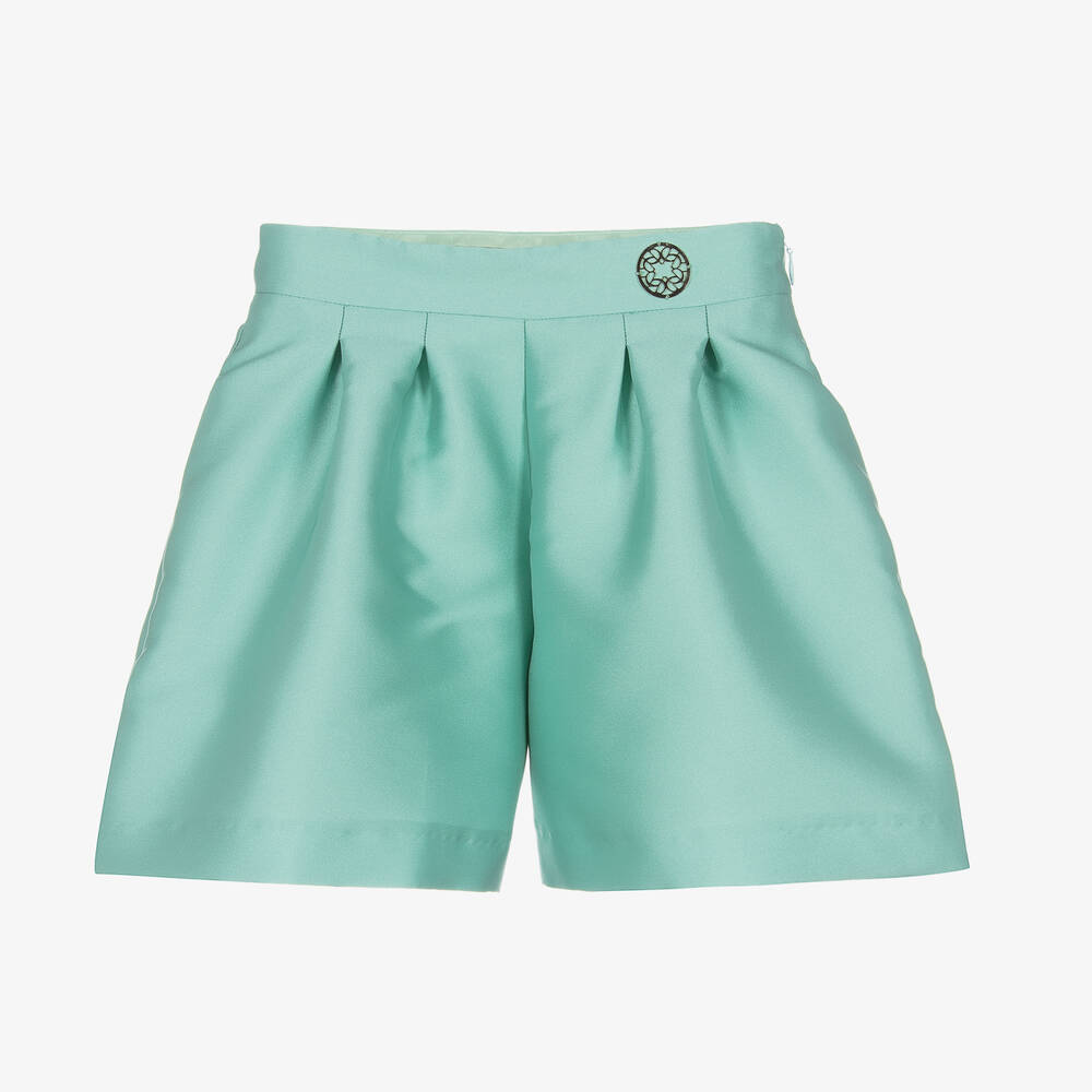 Elie Saab - Aquablaue Shorts aus Satin | Childrensalon