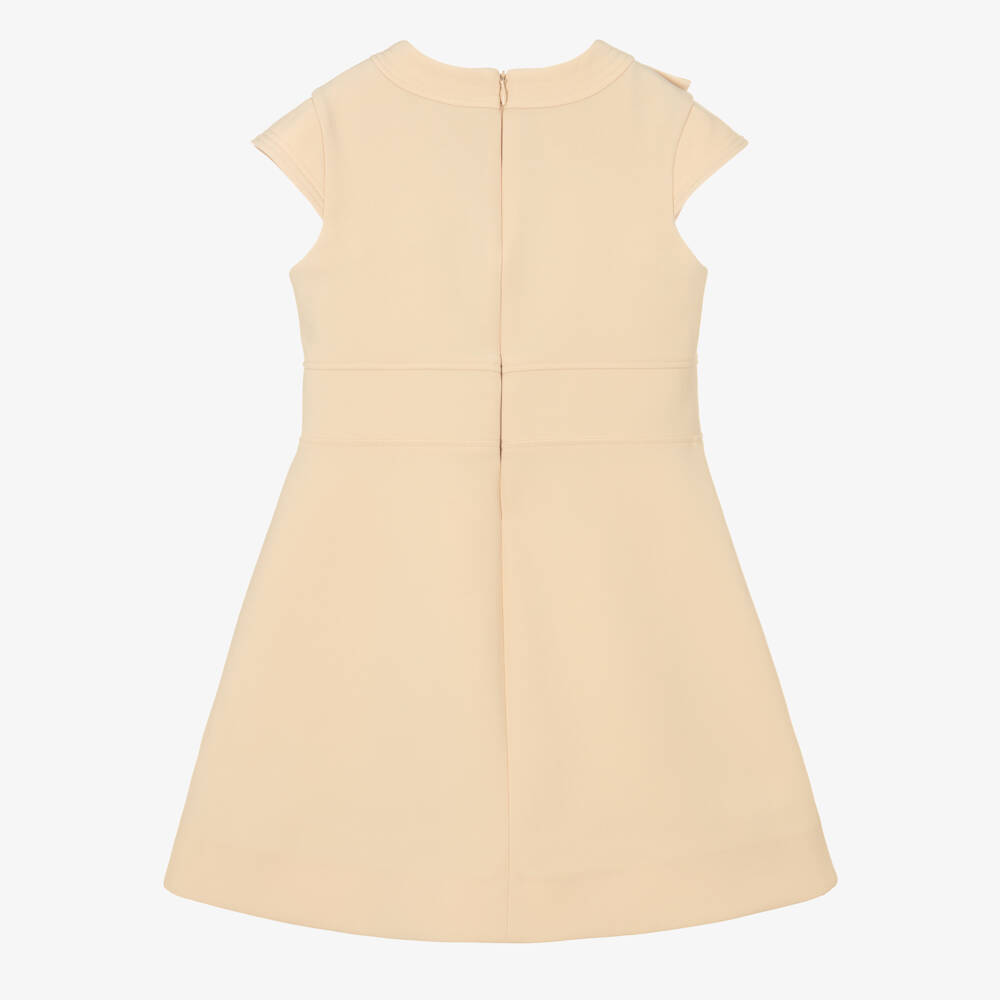 Elie Saab-Girls Beige Crêpe Dress | Childrensalon Outlet