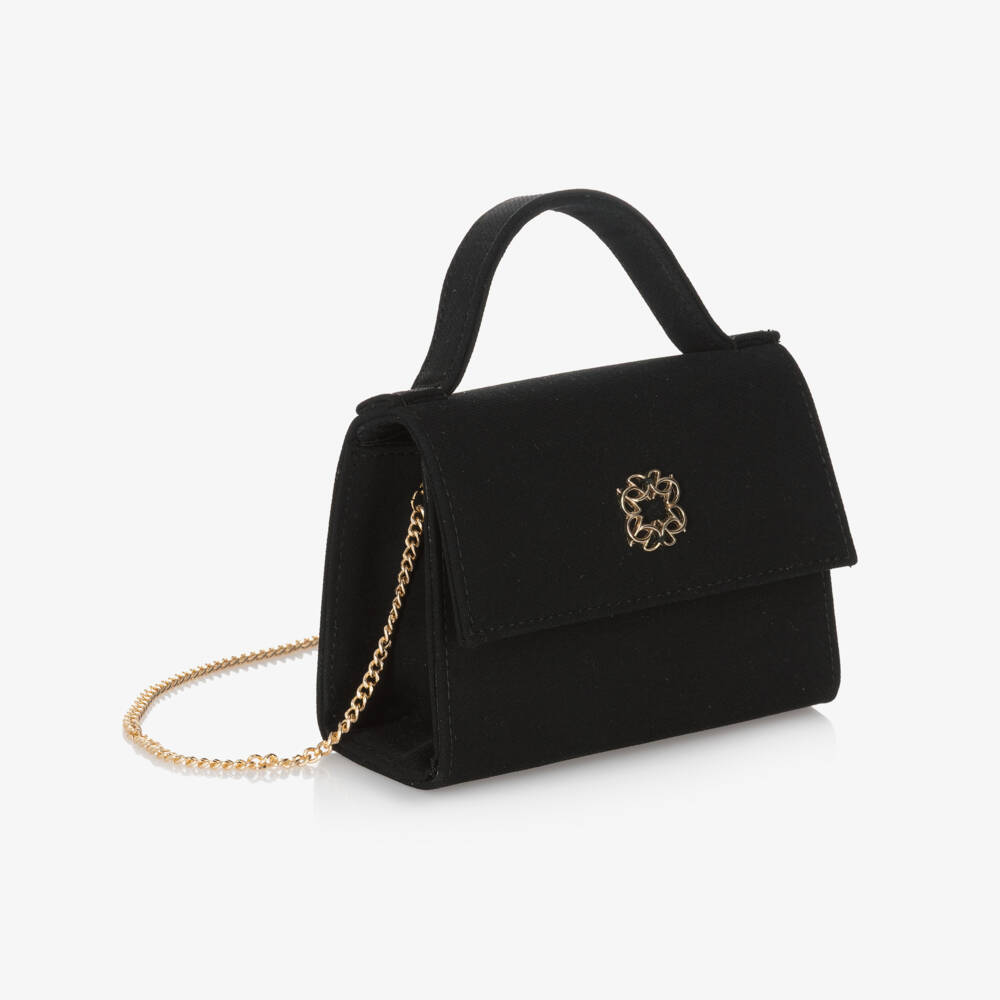 Elie Saab-Girls Black Crêpe Handbag (13cm) | Childrensalon Outlet