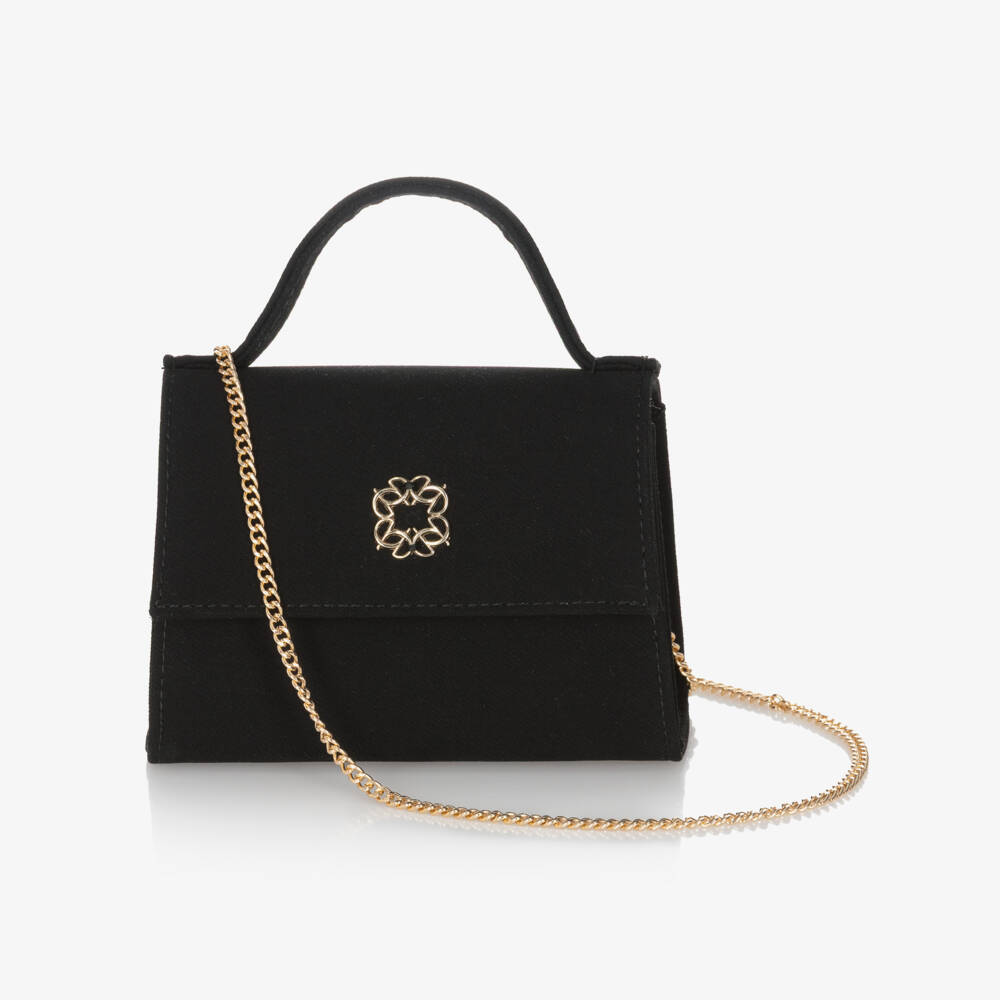 Elie Saab-Girls Black Crêpe Handbag (13cm) | Childrensalon Outlet