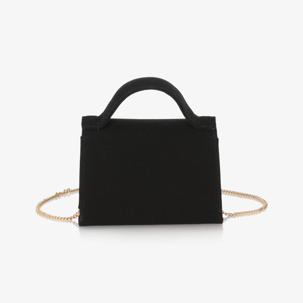 Elie Saab-Girls Black Crêpe Handbag (13cm) | Childrensalon Outlet