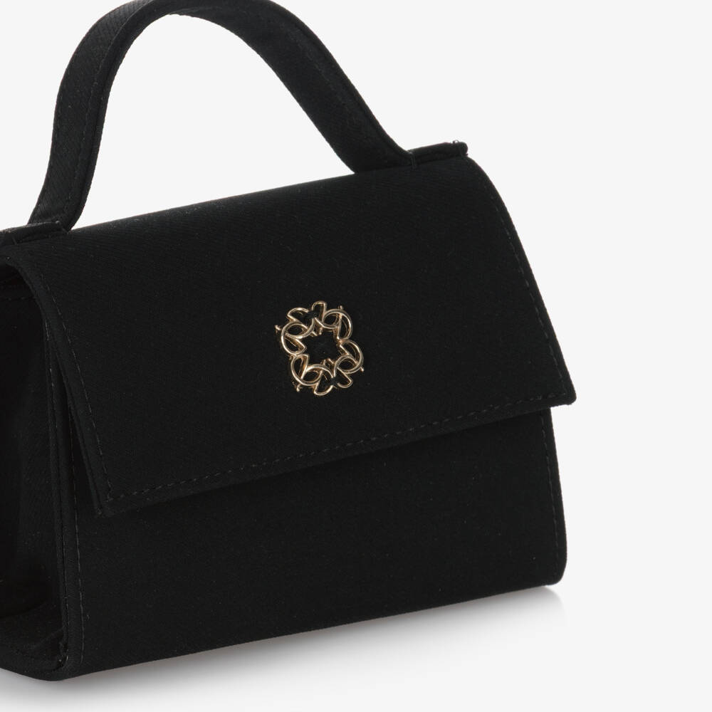 Elie Saab-Girls Black Crêpe Handbag (13cm) | Childrensalon Outlet