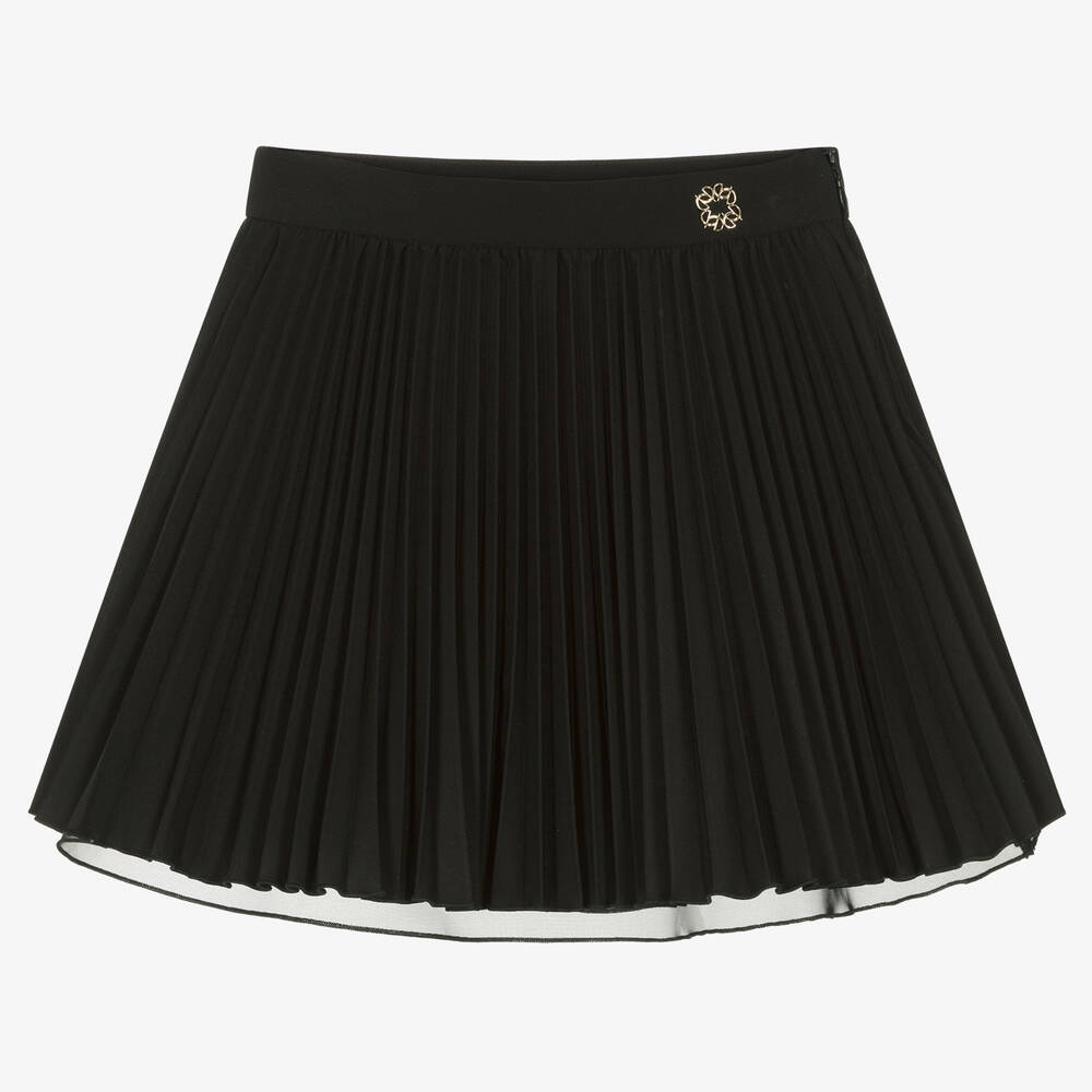 Elie Saab - Girls Black Pleated Skirt | Childrensalon
