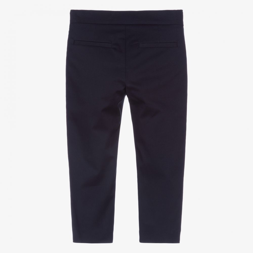 Elie Saab-Girls Blue Cotton Trousers | Childrensalon Outlet