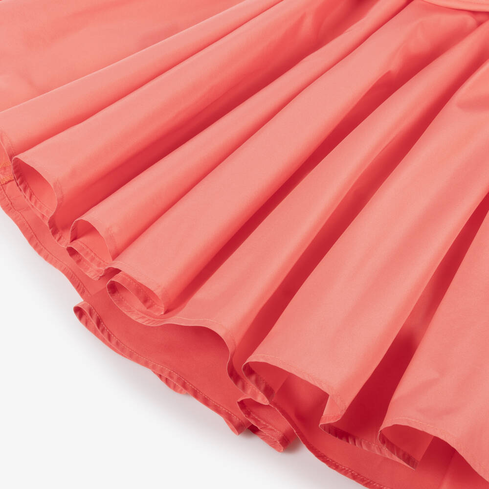 Elie Saab-Girls Coral Satin Celebration Dress | Childrensalon Outlet