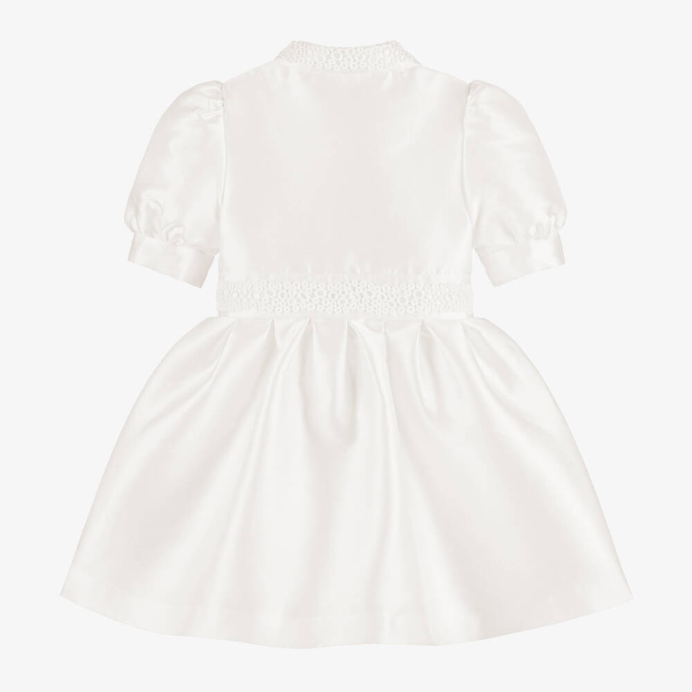 Elie Saab-Girls Cream Silk Sleeve Dress | Childrensalon Outlet