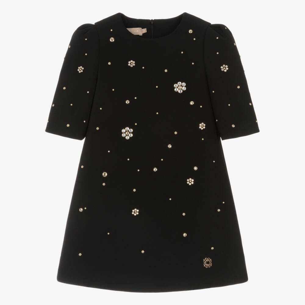 Elie Saab-Girls Elegant Black Jewel-Embellished Dress | Childrensalon Outlet