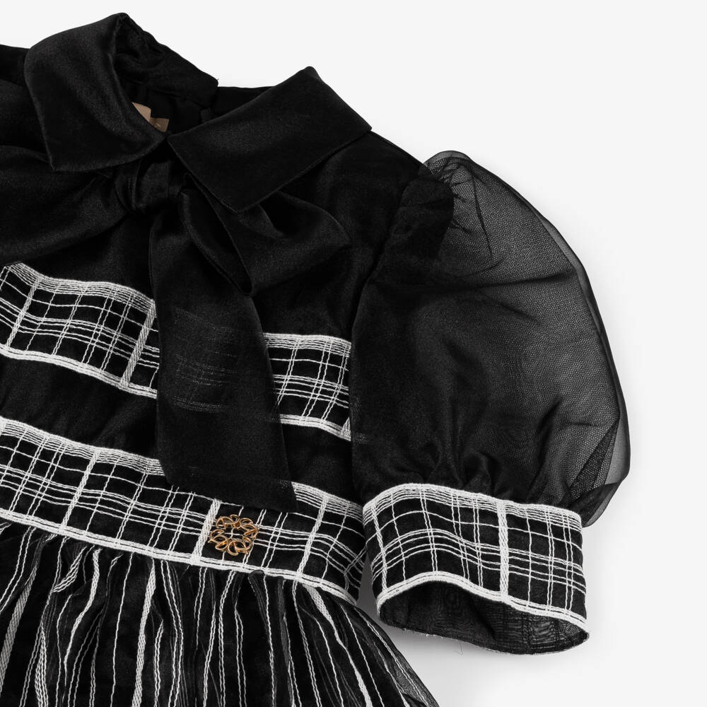Elie Saab-Элегантное черное платье из органзы для девочек | Childrensalon Outlet