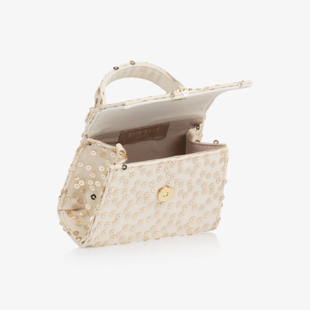 Elie Saab-Girls Gold Sequin Handbag (14cm) | Childrensalon Outlet