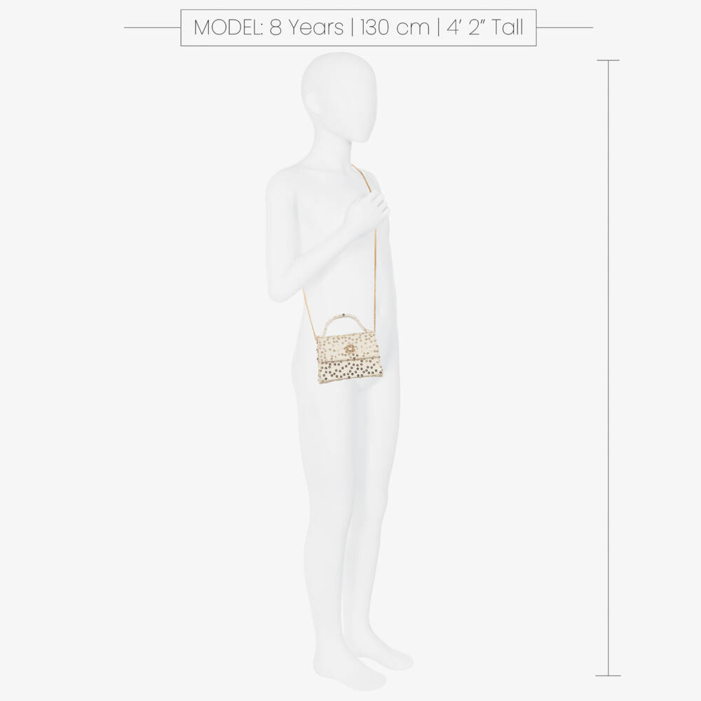 Elie Saab-Girls Gold Sequin Handbag (14cm) | Childrensalon Outlet