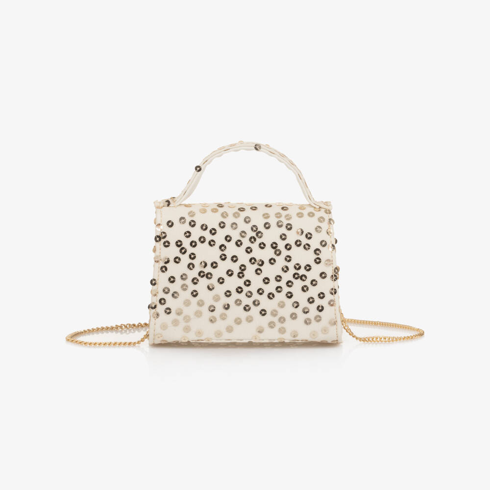 Elie Saab-Girls Gold Sequin Handbag (14cm) | Childrensalon Outlet