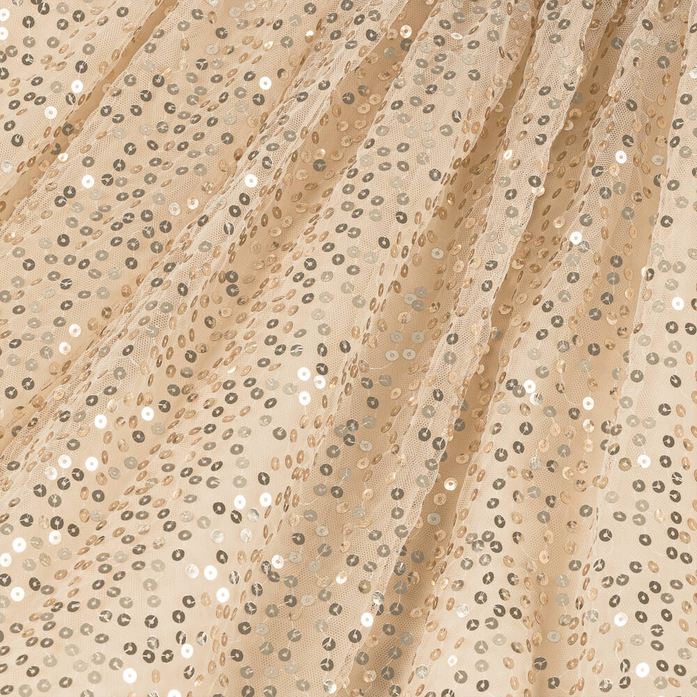 Elie Saab-فستان تول ذهبي براق للبنات | Childrensalon Outlet