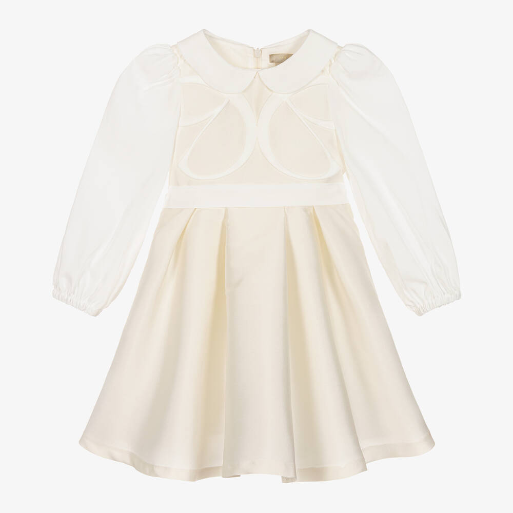 Elie Saab - Girls Ivory Collared Dress | Childrensalon