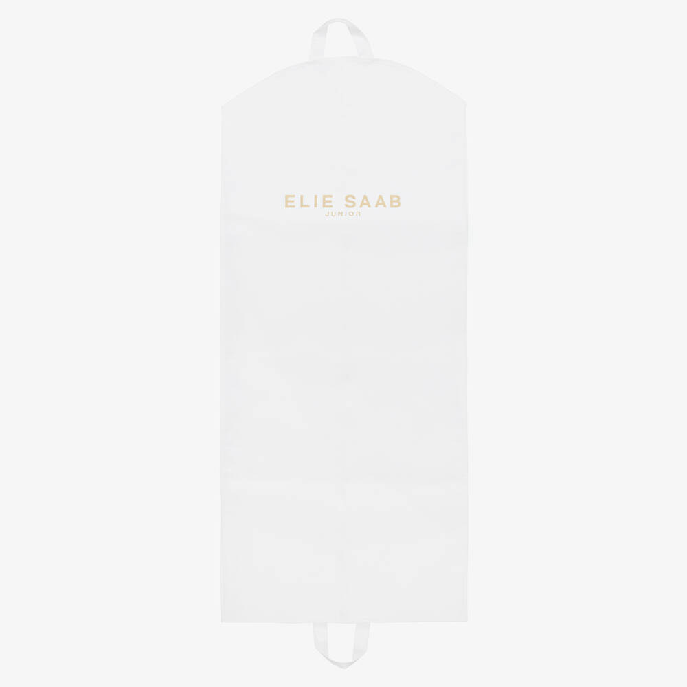 إيلي صعب-فستان تول مطرز لون عاجي | Childrensalon Outlet