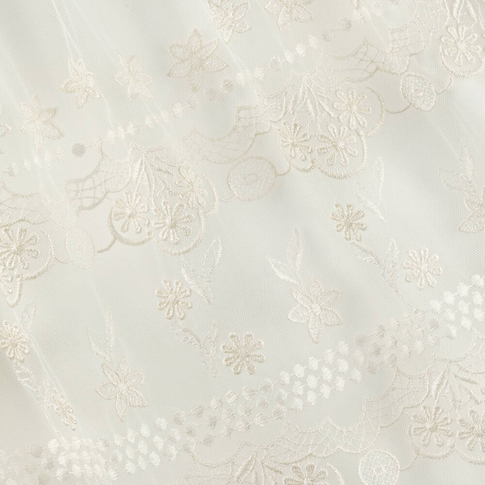 إيلي صعب-فستان تول مطرز لون عاجي | Childrensalon Outlet