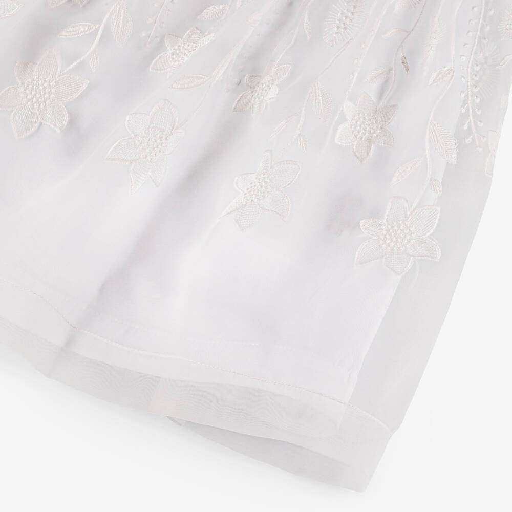 Elie Saab-Girls Ivory Floral Organza Dress | Childrensalon Outlet