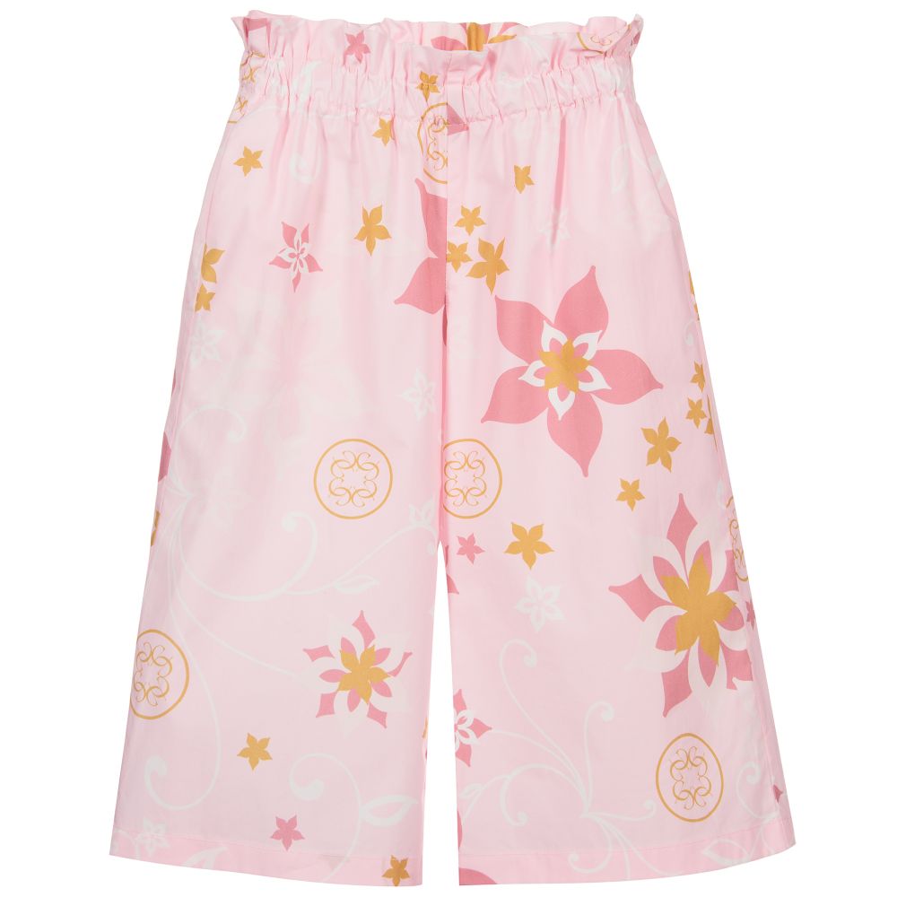 Elie Saab Jupe culotte fleurie rose Fille Childrensalon Outlet