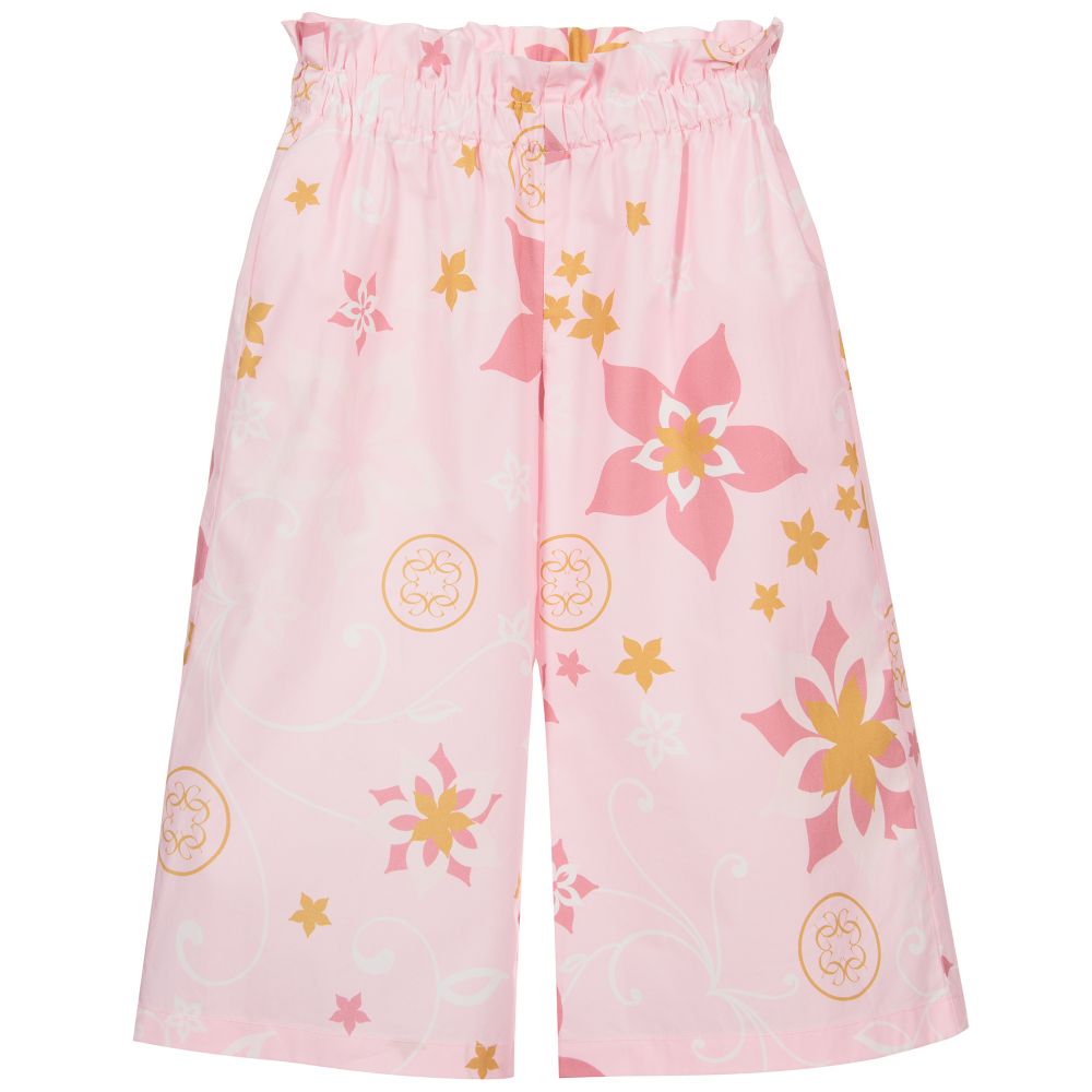 Elie Saab - Jupe-culotte fleurie rose Fille | Childrensalon