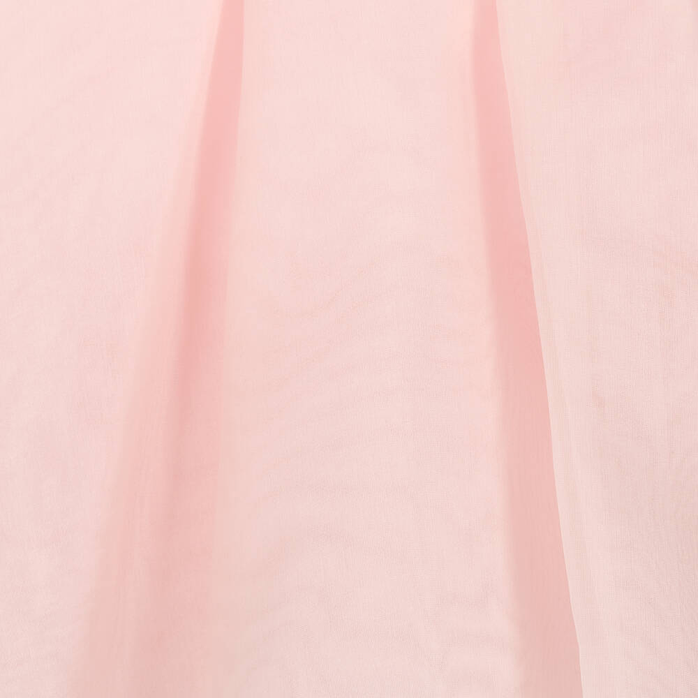 إيلي صعب-تنورة بكُسرات حرير أورغانزا وتول لون زهري | Childrensalon Outlet