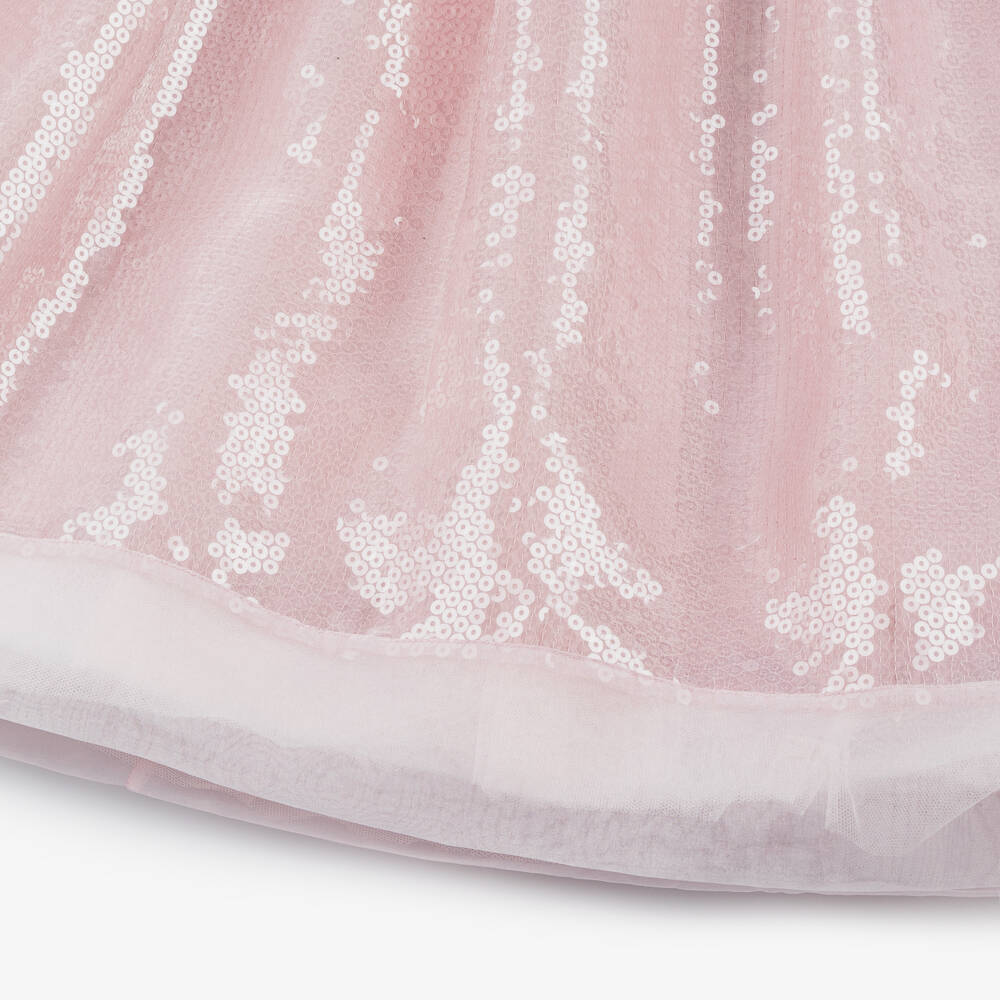 Elie Saab-فستان شيفون فاخر للبنات مع فيونكة براقة | Childrensalon Outlet