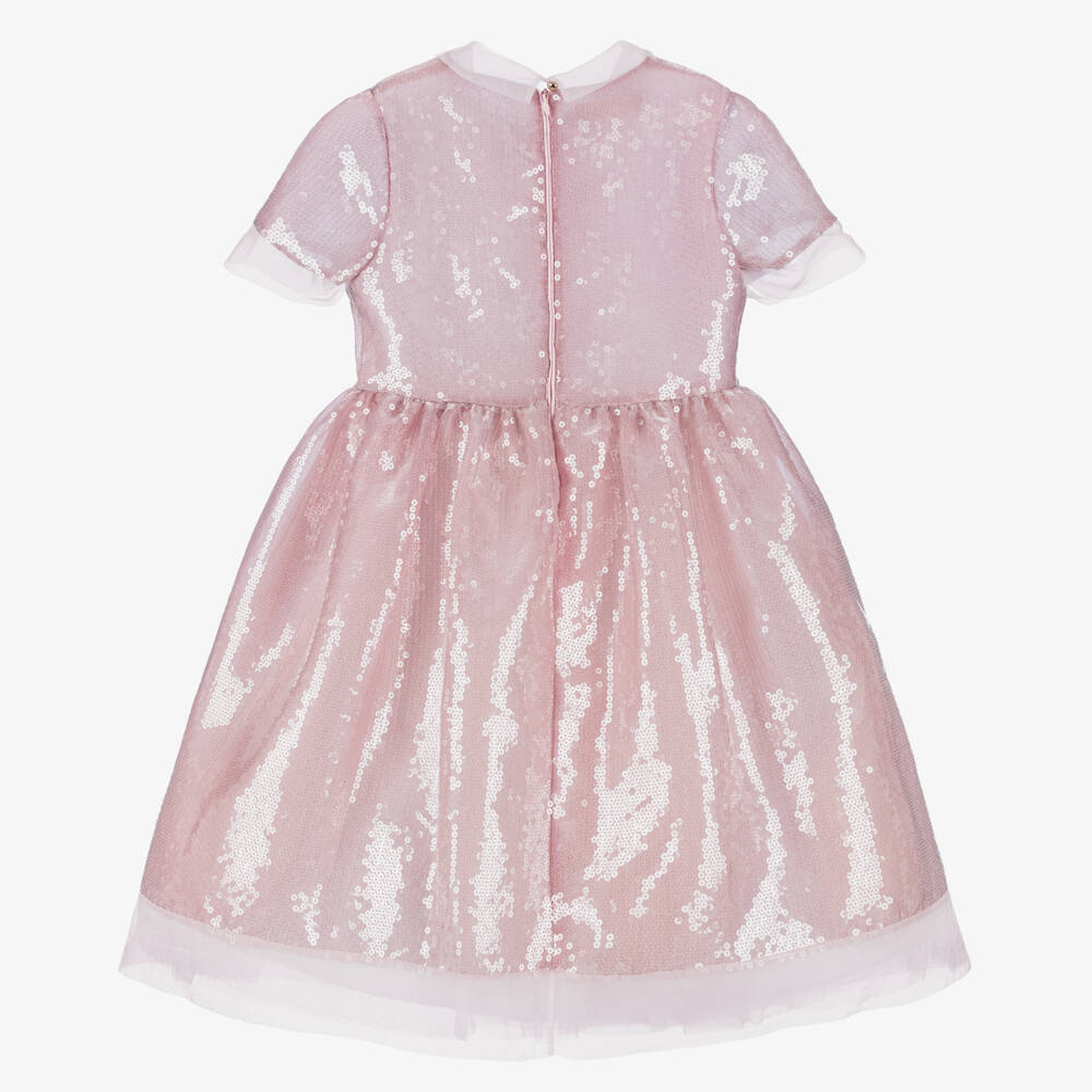 Elie Saab-فستان شيفون فاخر للبنات مع فيونكة براقة | Childrensalon Outlet