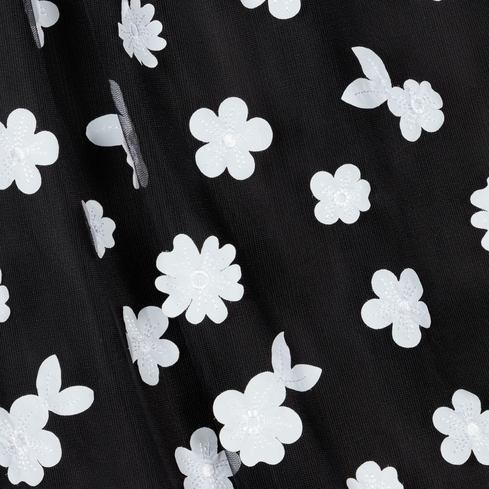 Elie Saab-Черное платье из тюля в цветочек для подростков | Childrensalon Outlet