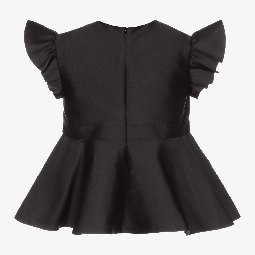 Ladies black peplum top outlet