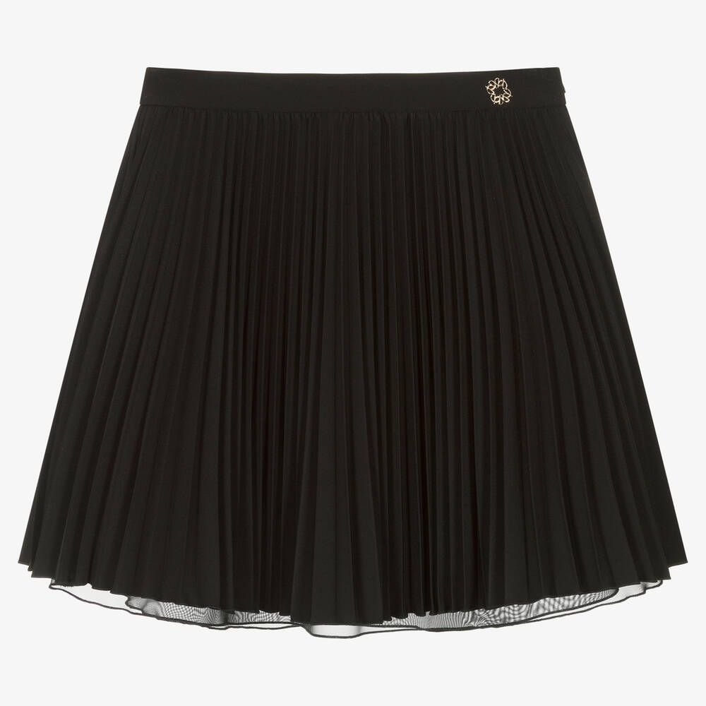 Elie Saab - Teen Girls Black Pleated Skirt | Childrensalon
