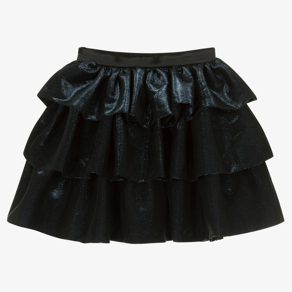 Elie Saab-Teen Girls Blue Glittery Skirt | Childrensalon Outlet