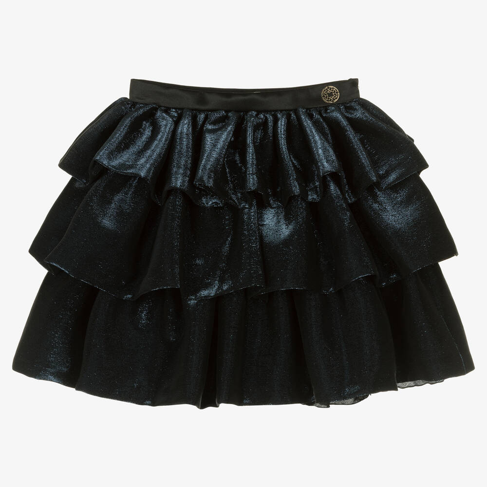 Elie Saab-Teen Girls Blue Glittery Skirt | Childrensalon Outlet