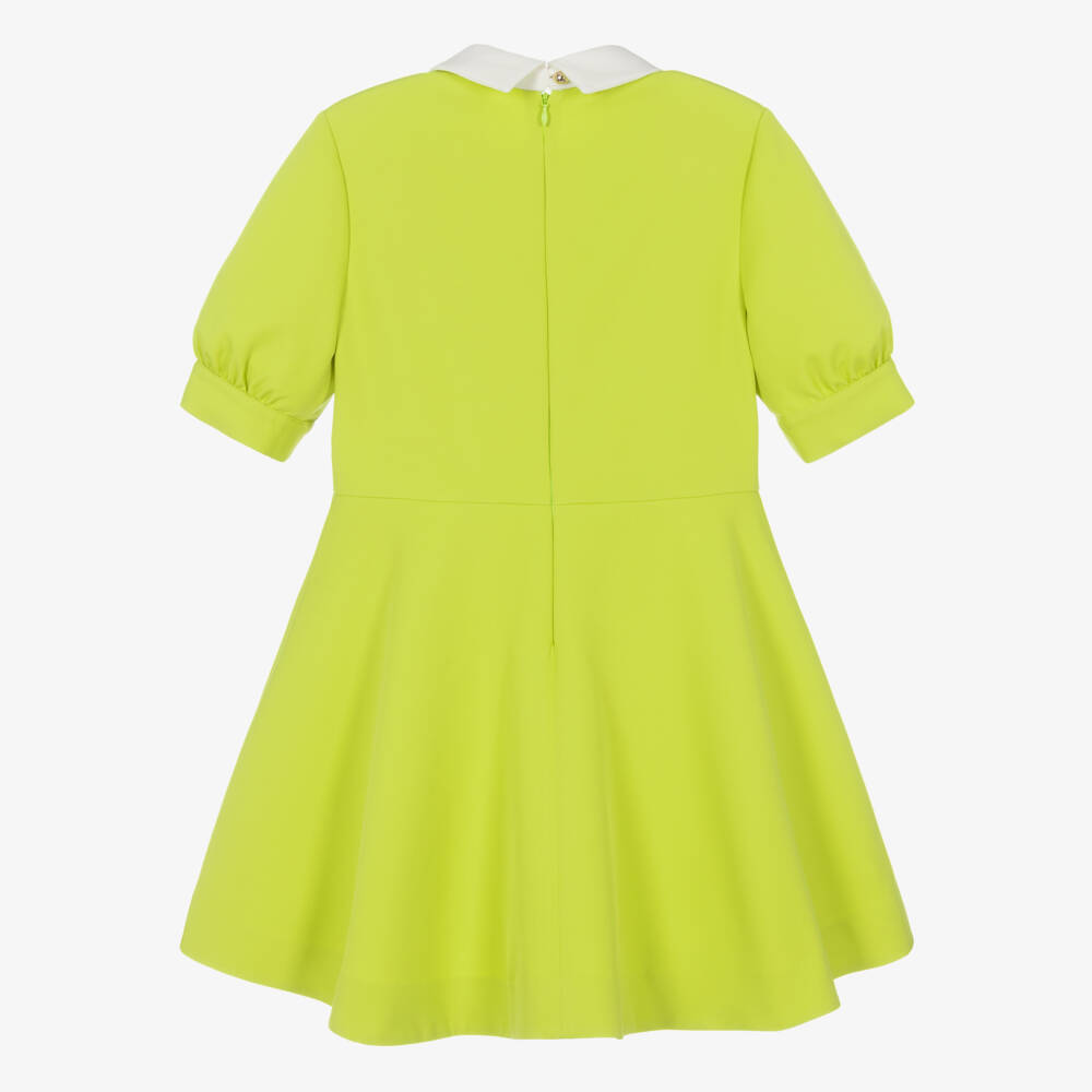 Elie Saab-Teen Girls Green Crêpe Twill Dress | Childrensalon Outlet