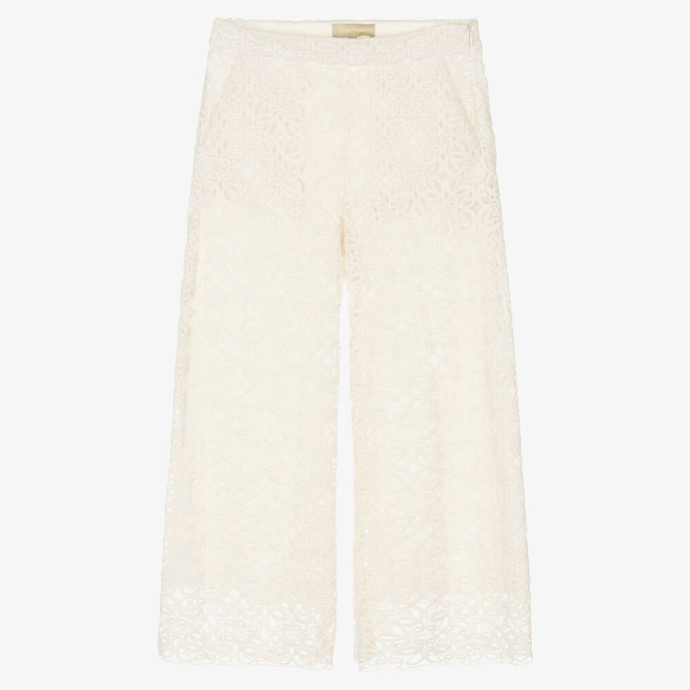 Elie Saab - Teen Girls Ivory Lace Trousers | Childrensalon